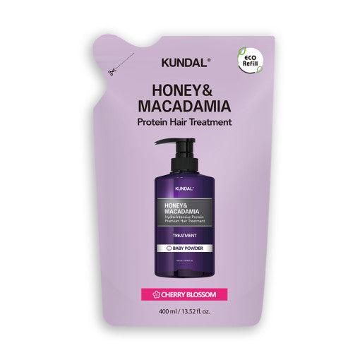 KUNDAL HONEY & MACADAΜΙΑ Protein Hair Treatment (Refill) 400ml #CHERRY BLOSSOM-Hair Treatment-Skincare Coréenne