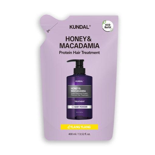 KUNDAL HONEY & MACADAΜΙΑ Protein Hair Treatment (Refill) 400ml #YLANG YLANG-Hair Treatment-Skincare Coréenne