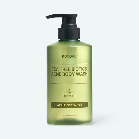 KUNDAL Tee Tree Bioticts Acne Body Wash 500ml #Apple Green Tea-Body Wash-Skincare Coréenne