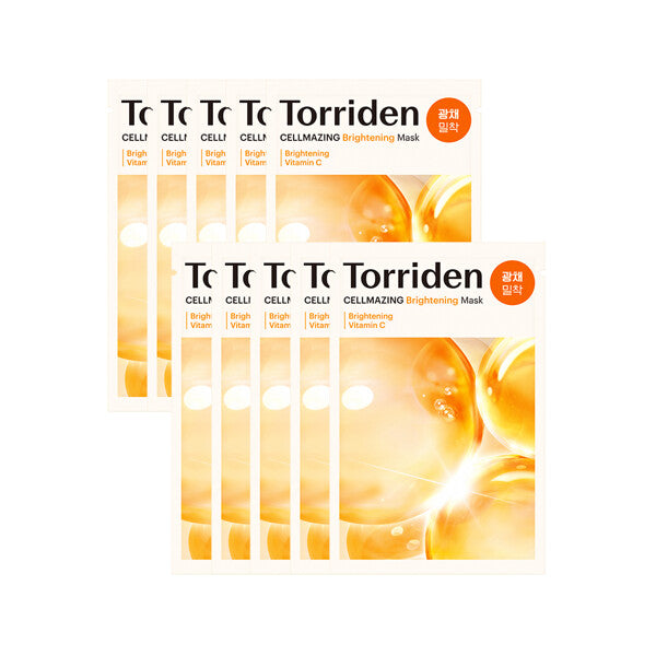 Torriden Cellmazing Vita C Brightening Mask Sheet 26ml X 10ea-Facial Mask-Skincare Coréenne