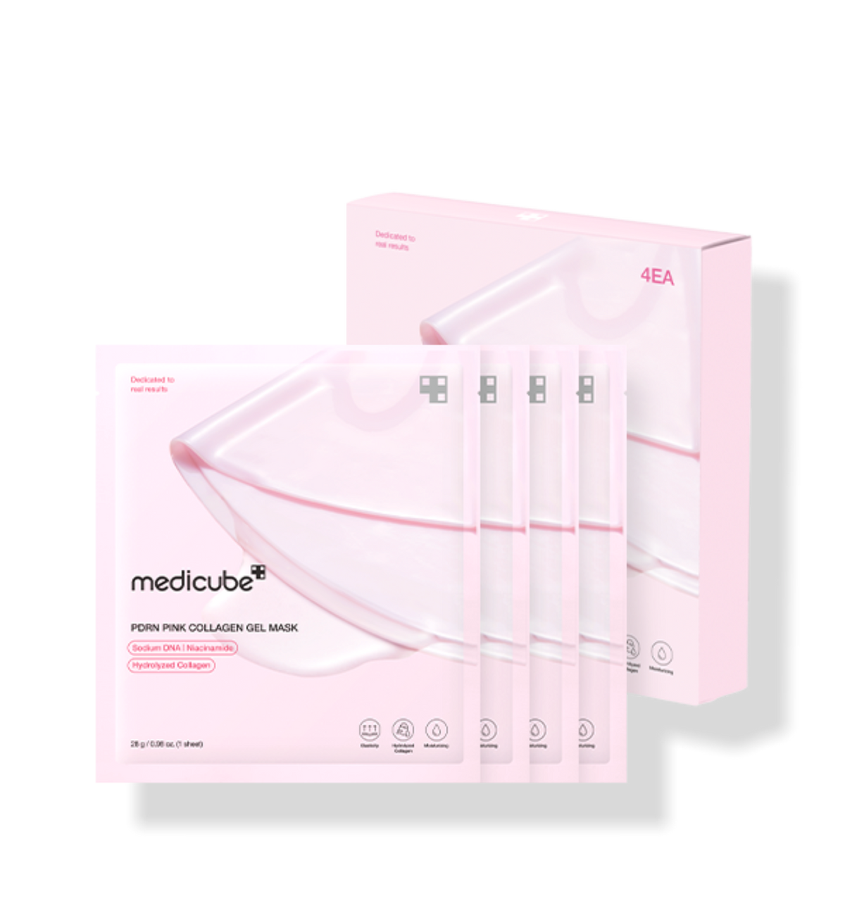medicube PDRN Pink Collagen Gel Mask 28g X 4ea-Facial Mask-Skincare Coréenne