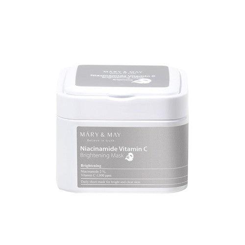 MARY & MAY Niacinamide Vitamin C Brightening Mask 400g (30pcs)-Facial Mask-Skincare Coréenne