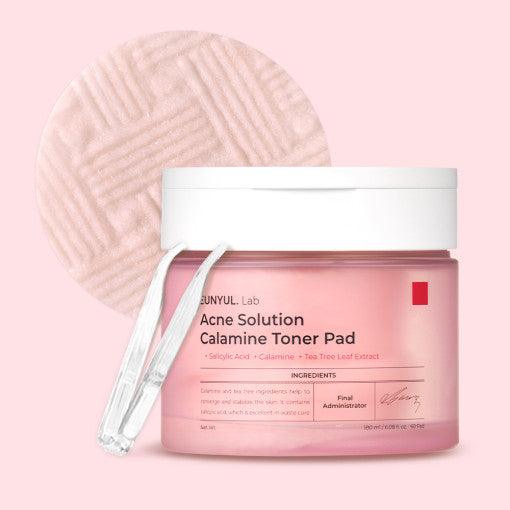 Eunyul Lab Acne Solution Calamine Toner Pad 60ea/180ml-Toner Pad-Skincare Coréenne