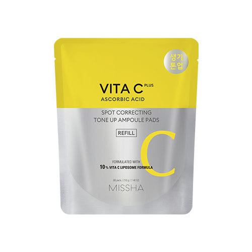 MISSHA Vita C Plus Spot Correcting Tone Up Ampoule Pads 210g/80pads (Refill) 
