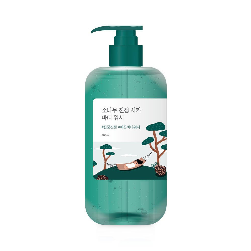 Round Lab Gel Douche Corps Pine Calming Cica 400 ml