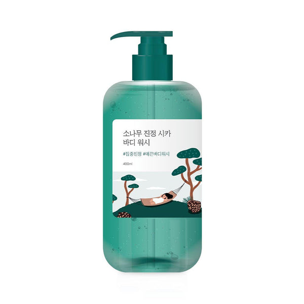 Round Lab Gel Douche Corps Pine Calming Cica 400 ml