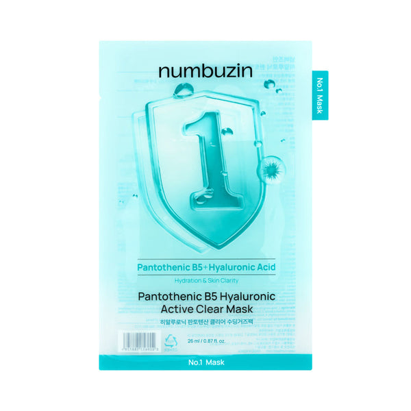 Numbuzin No.1 Pantothenic B5 Hyaluronic Active Clear Mask 26ml x 10ea