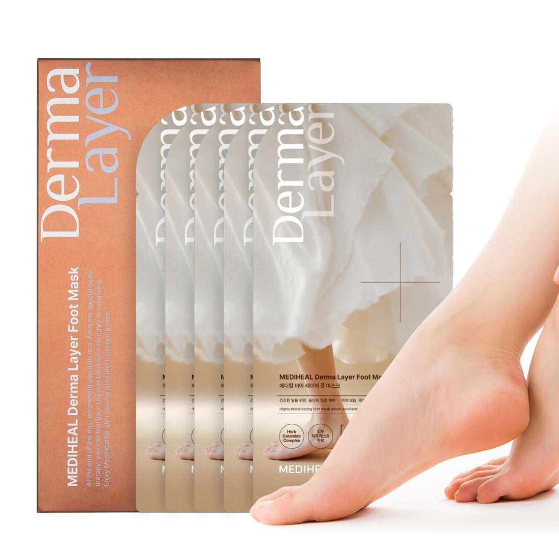 MEDIHEAL Derma Layer Foot Mask 18ml X 5ea