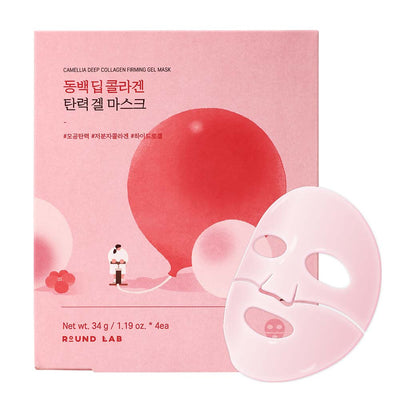 Round Lab Camellia Deep Collagen Firming Gel Mask Sheet 34g X 4ea