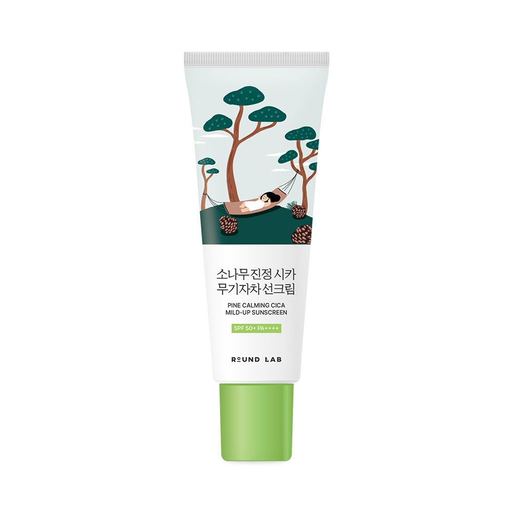 Round Lab Crème Solaire Mild-Up Pine Calming Cica SPF50+ 40 ml